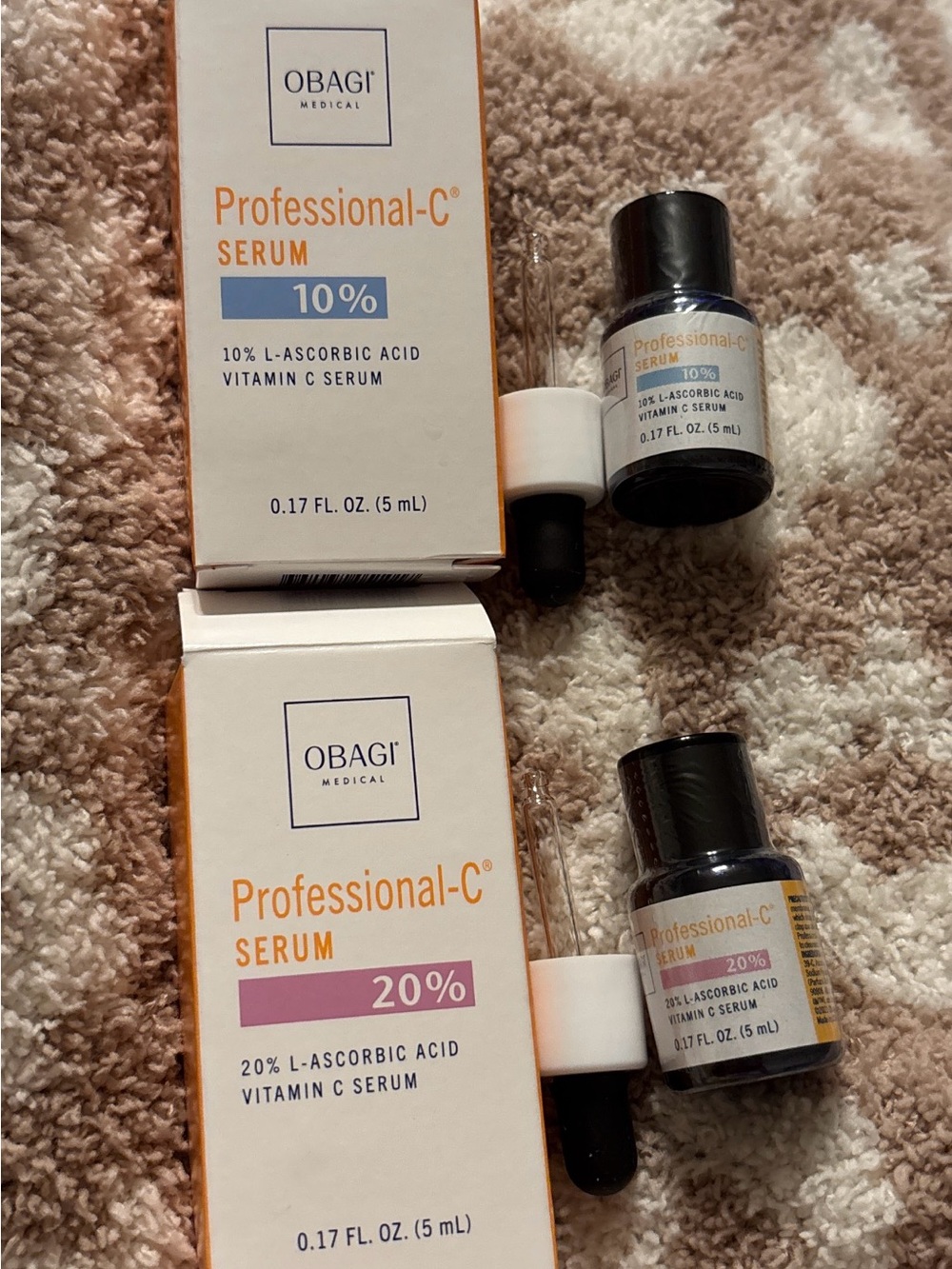 Obagi Professional-C Vitamin C Serum 10% & 20% Mini 5mL Set – New